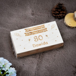 Drewniane pudełko na pieniądze