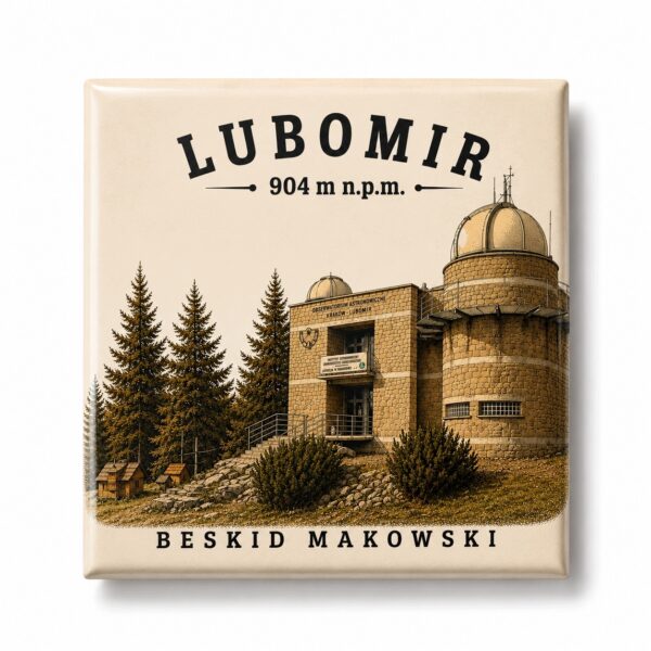 Magnes akrylowy „Lubomir” 5 × 5 cm – Korona Gór Polski